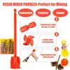 Blender Resin Mixer Paddles Epoxy Attachment For Drill Reusable Paint Stirrer Attachment(2Pcs)