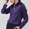 Vrouwen Blouses Puur Natuurlijke Charmeuse Zijden Shirts Vrouwen Hoge Kwaliteit Elegante Chinese Casual Tops 19mm Lange Mouwen Glanzende Dames blouse