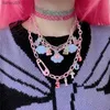 Harajuku Cloud Bear Akrylhänge Halsband för kvinnor Tjej Djur Söt Festpresenter Vintage Choker Halsband Modesmycken Nytt L230704