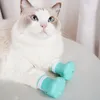 Trajes de gato protetor de garra banho alimentação sapatos de banho capa de pé anti-arranhões para gatos pet grooming silicone unhas botas