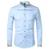 Erkekler rahat gömlek erkekler rahat gömlek siyah altın nakış gömleği erkekler bahar erkek elbise stant yukarısı yüzü kimya homme camisa masculina 221117 z230705