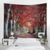 Tapisserier Natural Landsy Landscape Woods Decoration Tapestry Mandala Wall Decoration Curtain Tapestry Hippie Wall Tap