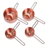 Measuring Tools /Set Measuring Cups Spoons Set with Scale Stainless Rose Gold Measurements Baking Tool Kitchen Supplies R230704