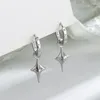 Boucles d'oreilles pendantes Winoneday 1 paire Zircon boucle d'oreille pour les femmes multi-usure en trois dimensions croix étoile boucle d'oreille bijoux de mode