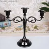 Portacandele IMUWEN Argento / Oro / Bronzo / Portacandele a colonna in metallo nero Candeliere Supporto da sposa per Mariage Home Decor Candelabro Z230704