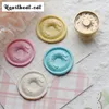 Väskor 3D Emed Wax Seal Stamp Cookies/Buttons/Donuts Relief Sealing Stamp Head For Scrapbooking Cards Kuvert Bröllopinbjudningar