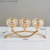 Держатели свечей 3 руки Candelabras Crystal Arch Bridge Bridge Goblet Candle Holders Bow