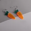 Dangle Earrings Fashion Acrylic Cute Fruit Summer Drop Lemon Peach Watermelon Kiwi Banana Jewelry Gift For Woman