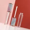 Leere transparente Lipgloss-Röhrchen aus Kunststoff, Lippenbalsam-Röhrchen, Lippenstift, Mini-Probe-Kosmetikbehälter mit Silberkappe F3803 Wptqm