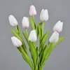 20 PCS Tulipes Artificielles Fleurs Real Touch Tulipes Faux Hollande PU Bouquet De Tulipes Fleurs En Latex pour la Fête De Mariage Bureau Maison Cuisine Décoration