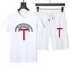 2023 Лето мужская футболка дизайнерская рубашка набор дизайнерских дизайнерских костюмов мужского с коротким рукавом
