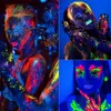 Краска для тела 6 цветов Body Art Paint Neon Fluorescent Festival Festival Halloween косплей -макияж Детский лицо лица краски UV Mlow Paint