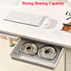 Knitting Self Adhesive under Desk Drawer Hidden Storage Box under Drawer Makeup Organizer Pen Pencil Tray Office Stationery Organizer