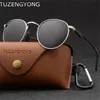 Sunglasses TUZENGYONG Gothic Steampunk Polarized Sunglasses Brand Designer Vintage Round Sun Glasses UV400 Eyewear For Men Women Z230705