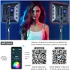 Sprzedaż hurtowa sprite20 RGB Video Light Panel LED Video Light APP Bezprzewodowy pilot zdalnego sterowania do kamery Light Full Color Output