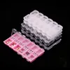 12 griglie Clear Empty Storage Box Strass Acrilico Perline di cristallo Decorazione di gioielli Accessori per nail art Contenitore per pillole F1377 Bkqcc