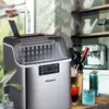 LINBOSS Mini automatische elektrische Eismaschine tragbare Eismaschine kleine Bar Café 30 kg/24 Stunden