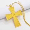 Anniyo 8CM Etiopiskt Big Cross Hängsmycke Eritreanska Traditionella Ornament Habesha Afrikanska Arab Etniska Smycken #313306 L230704