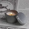 Klistermärken 12st Tinplate Candle Jar med en praktisk pip aromaterapi massage grädde burkar kosmetiska lagringsburkar diy ljus som gör behållare