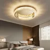 Luminária de teto de cristal redonda moderna LED para sala de jantar sala de jantar quarto lâmpada de cristal de teto com forma de círculo