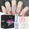 Ensemble de manucure pour ongles 6pcs ensemble 7ml Water Sense Color Polish Cat Eye Effect Plusieurs couleurs Poly Soak Off Gel de construction pour femme Accesso 230704