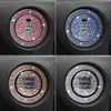 New 2Pcs/set Car Start Switch Button Auto Decorative Diamond Stickers Rhinestone Ring Circle Trims Protective Cover Car Accessories