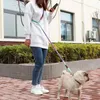 Obroże dla psów Smycz bez użycia rąk Nylon Pet 2 Way Psy Walking Running Leads Lina do małych średnich i dużych materiałów eksploatacyjnych