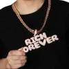 Hänge Halsband TOP Anpassade Namn Bubble Bokstäver Halsband Hip Hop Män Personliga Smycken Guld Silver Berlock Kedjor Presenter 230704