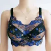 Bras Lace Minimizer For Womens Full Coverage Non Padded Underwire Female Transparent Plus Size Lingerie 36 38 40 42 C D E F G H