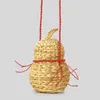 Evening Bags Funny Gourd-Shaped Straw Shoulder Crossbody For Women Handade Woven Handbags Summer Beach Small Purses Cute Travel Bag 2023