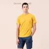 Camisetas para hombre, camiseta sólida de verano, camisetas de algodón compactas-Siro giratorias con cuello redondo, ropa de talla grande de alta calidad SI980698 Z230704