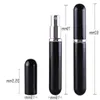 5ml outils de maquillage de haute qualité petit flacon de vaporisateur de parfum en verre en aluminium noir 5cc atomiseur cosmétique portable F20172667 Mckdn