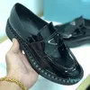 2023-New designer shoes for Women loafer Low heel Leather sole loafers with rosebud print Black platform size35-40