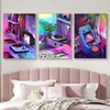 Neon Synthwave Arcade Zone Dream Posters Canvas Painting Game Playroom Wall Art Picture For Cafe Club Room Home Decoration w06