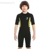 Wetsuits Drysuits 2.5mm Neoprene Surfing Shorty Wetsuit For Children Boys Jellyfish Swimsuit Girls Underwater Diving Suits Kids Scuba Swimwear HKD230704