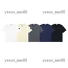 Mens Designer T Shirt Tees Summer Breathable Loose Button Badge Lovers Street Fashion Cotton Stone Menswear Top Tee