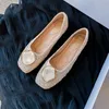 Big Flat Plus Dress Square Toe Lock Female Casual Women Shoes Soft Sole Glitter Woman Large Size Flats A039 230703 3951 s