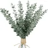 Dekorative Blumen, 10 Stück, künstliche Blätter, Stiele, künstliches Grün, Dekorzweige, echt, für Blumenarrangement, Vase, Hochzeit, Brautblume