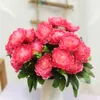 Fleurs séchées 35cm, fleur artificielle pour décoration, pivoine à 7 têtes, soie filée de haute qualité pour décoration de jardin de mariage, décoration de salle esthétique