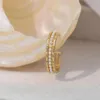 Cluster Ringen Frankrijk Minimalistisch 14k Echt Verguld Micro Ingelegde Parel Tiny Fashion Romantische Bruiloften Eenvoud Zoete Luxe