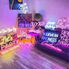 Neon Sign Lights Custom for Birthday Party Wedding Room Decor Transparent Wall Hanging Decoration Night Signs Light Customize HKD230704