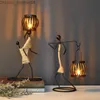 Candle Holders Home Decoration Accessories Creative Candle Holder Iron Kitchen Restaurant Romantic Candlestick Christmas Halloween Bar Party Z230704