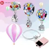 925 silver beads charms fit pandora charm Bracelet Colorful Hot Air Balloon Charm Set Pink