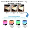 Cambia colore Altoparlante Bluetooth Luci notturne Sveglia digitale Sensore tattile Lampada da comodino Lettore MP3 Regalo per ragazze Ragazzi HKD230704