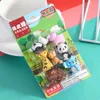 Erasers Dinosaur Dolphin Panda Eraser Creative Cartoon Animal Rubber Pupp Set Diy игрушечные школьные принадлежности канцелярские товары картонные детские подарок 230703