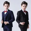 Costumes de garçons formels costume de robe fleur printemps automne enfant de mariage de mariage partage costume enfants blazer gilet pantalon sethkd230704