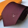 2023 Модный бренд мужской галстук 100% шелк с твердым цветом проверка жаккарда для вечеринки Свадебная бизнес повседневный дизайнерский костюм галстук