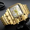 Wristwatches Oulm 3364 Luxury Brand Stainless Steel Male Quartz Clock Auto Date Unique Military Men's Wristes Relogio Masculino 0703