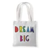 Letters Creative Literary Shopping Bag Bag Casual Student Coin Bag Creative Shopping Bag Handbag 0704--111