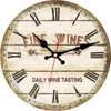 Wall Clocks Retro Black Gray Roman Numerals Shabby Chic Wine Mannar Clock Home Office Art Decorative Watches